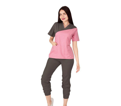 Filipina Medica Dama Scrub Top Manga Corta Italia AMB