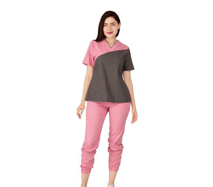 Filipina Medica Dama Scrub Top Manga Corta Italia AMB