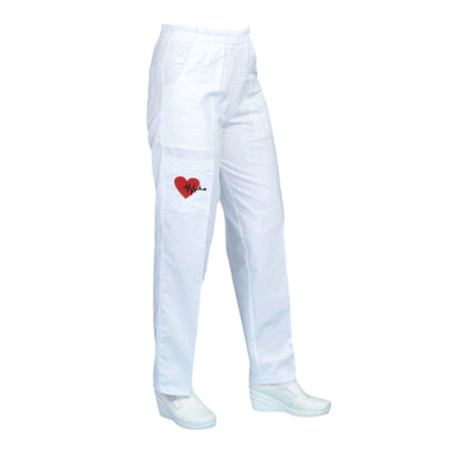 Pantalon Medico Enfermera Dama Blancos Figuras Karla EST