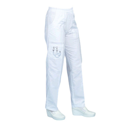 Pantalon Medico Enfermera Dama Blancos Figuras Karla EST