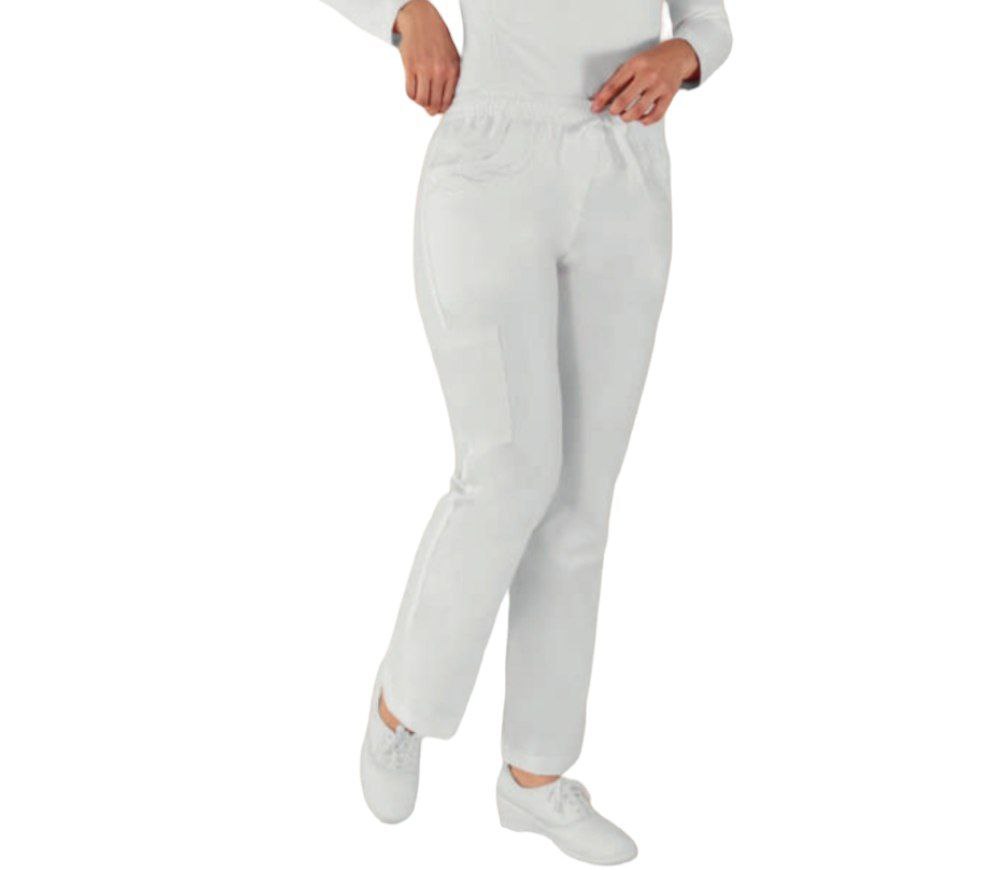 Pantalon Quirurgico Medico Clinico Blanco Dama Linda