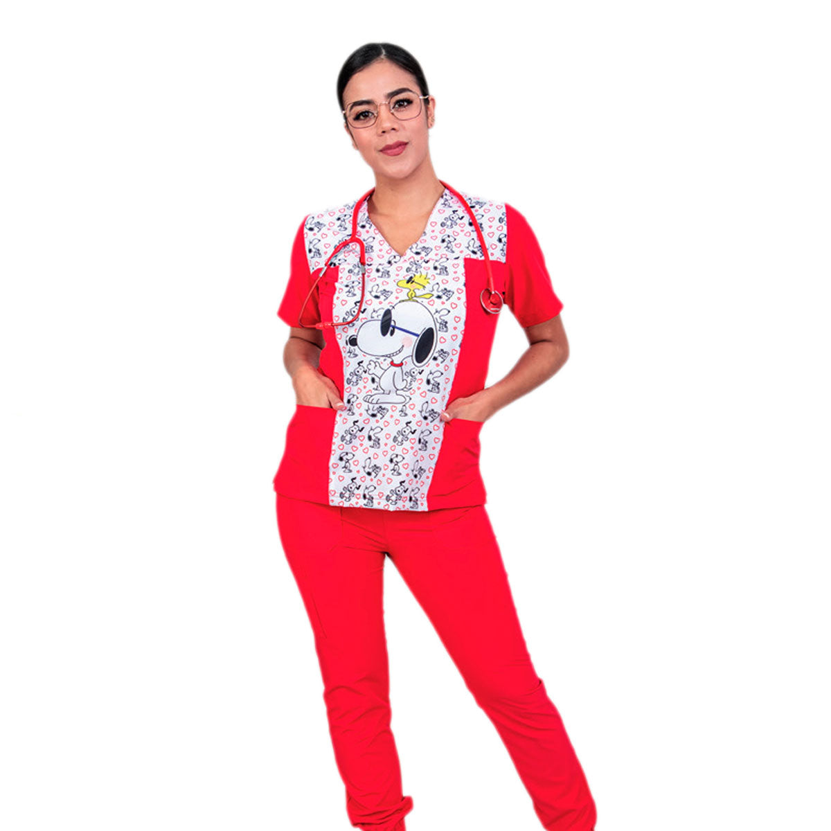 Filipina Medica Quirúrgica Dama Figuras Antifluido Snoopy Rojo Mildred