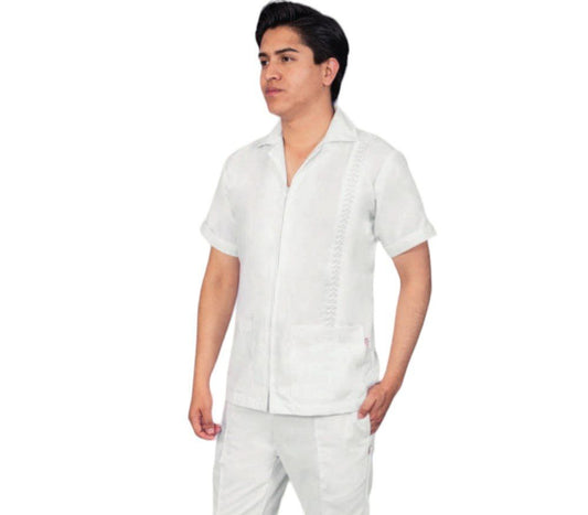 Filipina De Enfermeria Para Hombre Manga Corta tipo Guayabera NIcolas