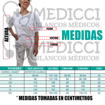 Overol De Enfermera O Vestido De enfermer­a Blanco Sandy EST