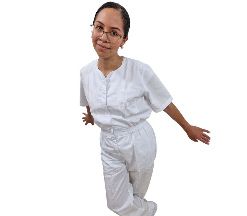 Overol De Enfermera O Vestido De Enfermería Blanco Sandy