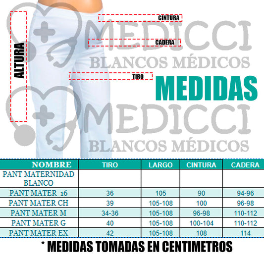 Pantalon Quirurgico Medico Dama Colores Maternidad ENF ENF