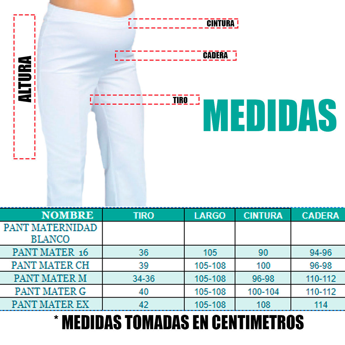Pantalón Quirúrgico Médico Dama Maternidad AMB