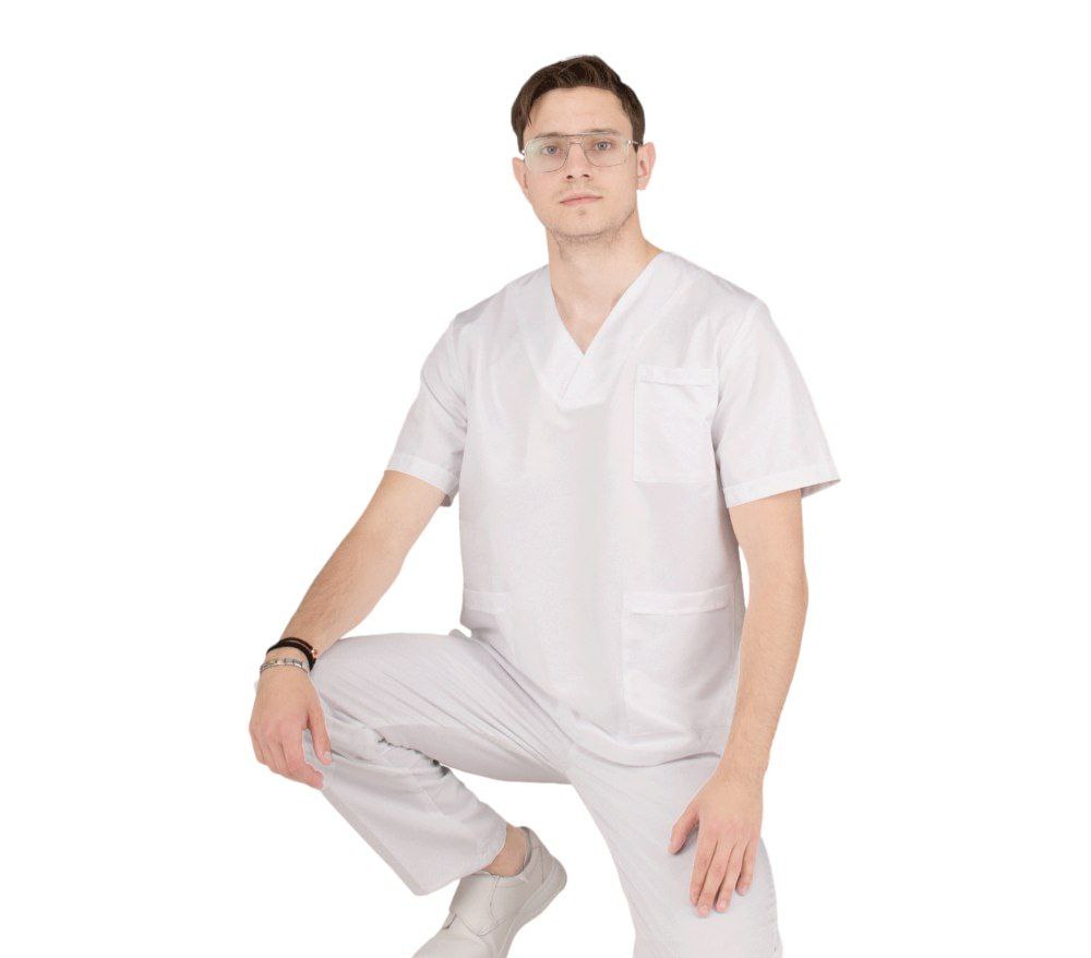 Conjunto Médico Scrub Quirúrgico Hombre Antifluido Caballero Amber