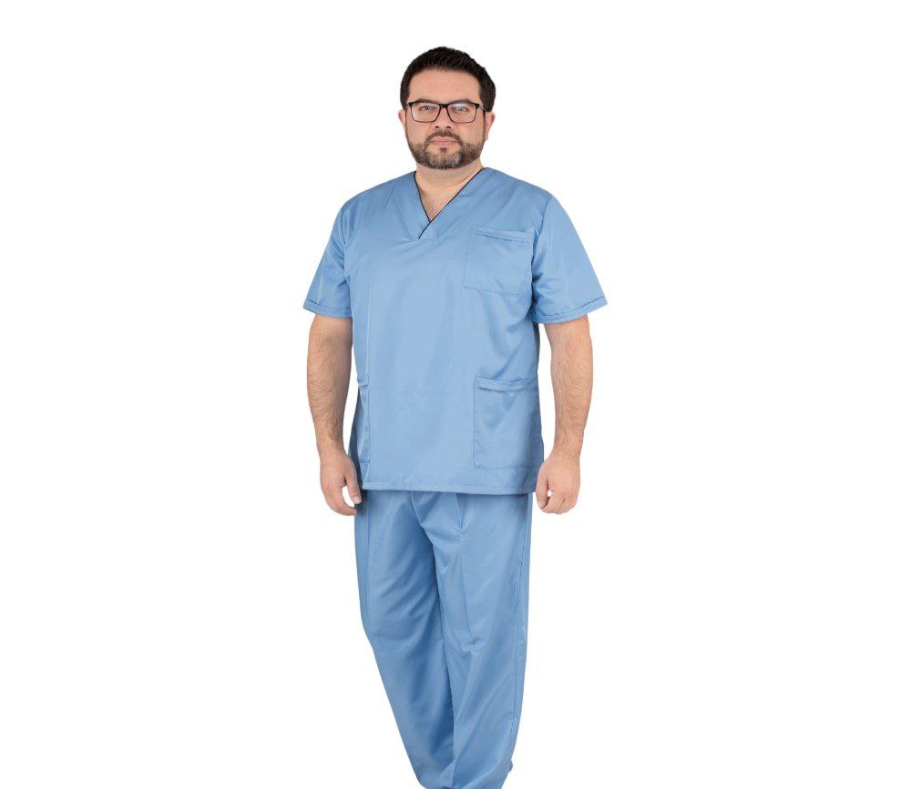 Conjunto Médico Scrub Quirúrgico Hombre Antifluido Caballero Amber