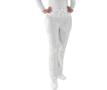 Pantalon Quirurgico Medico Clinico Blanco Resorte Sin Bolsa Unisex ENF