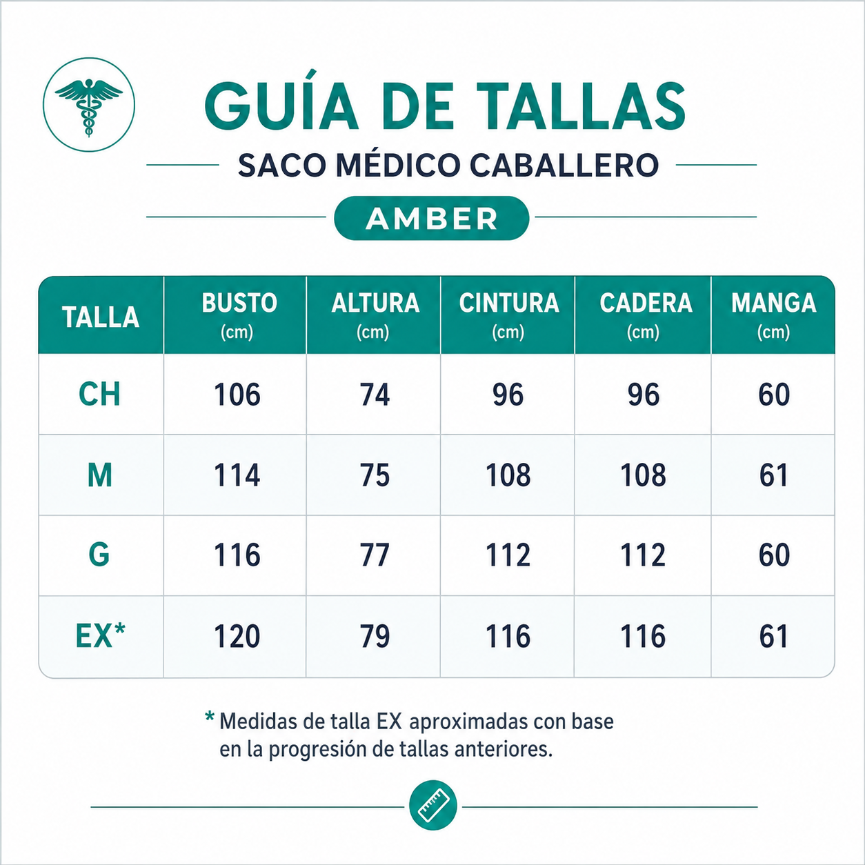 Saco Medico Clínico Hombre Colores AMB