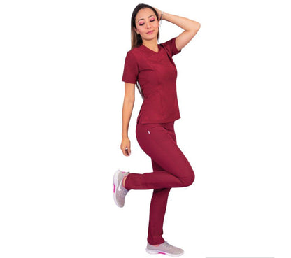 Conjunto Medico Quirurgico Dama Antifluido Strech Sherlyn Colores ENF