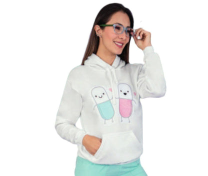 Sudadera Animada Medica Gorro Enfermeria Pildoras Unisex ENF