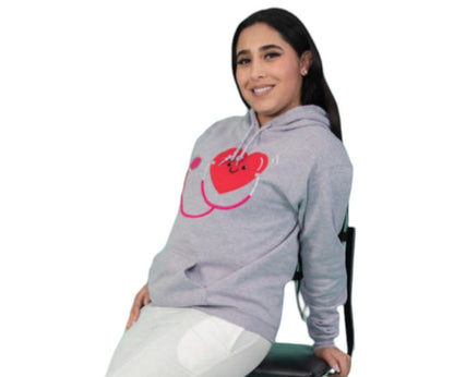 Sudadera Animada Medica Gorro Enfermeria EST Corazon Unisex ENF