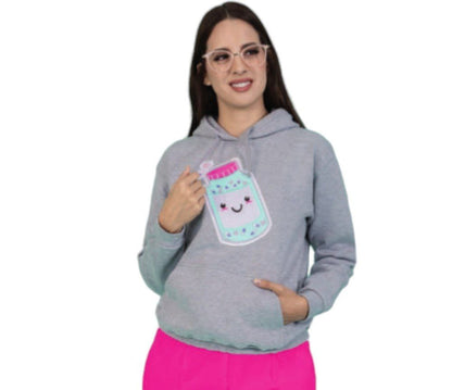 Sudadera Animada Medica Gorro Enfermeria Pastillero Unisex ENF
