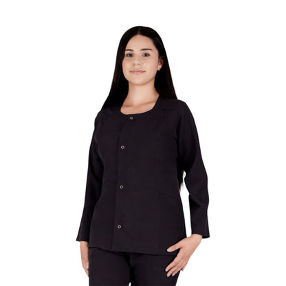 Saco Medico Clínico Dama Cuello Redondo Selene Antifluido Stretch AMB