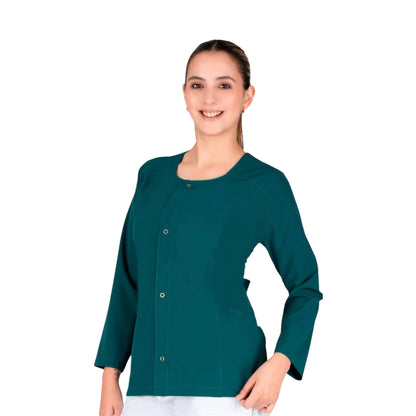 Saco Medico Clínico Dama Cuello Redondo Selene Antifluido Stretch AMB