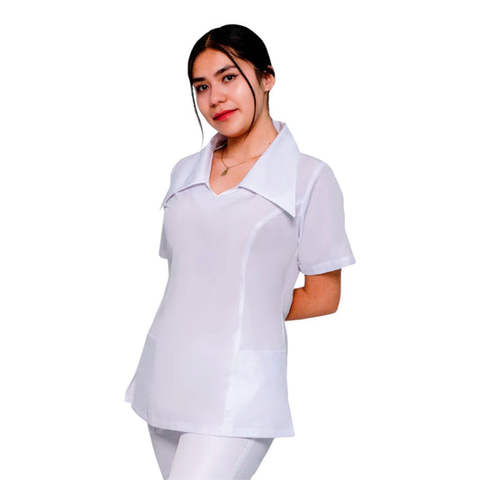 Filipina De Enfermería Para Dama Manga Corta AMB Tania Antifluido Stretch