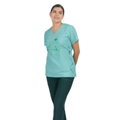 Filipina Medico Quirurgica Dama Bordado Oso Rosa Valentina EST
