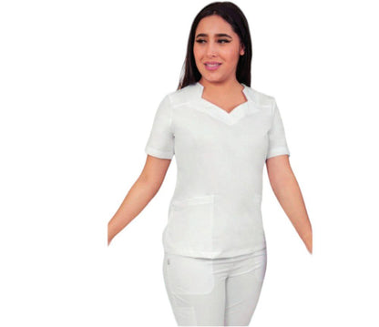 Conjunto Medico Quirurgico Dama Antifluido Cuello Asimetrico Vania ENF
