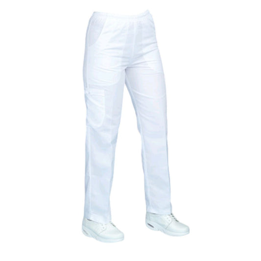 Pantalon Medico De Enfermeria Dama Blanco Violeta