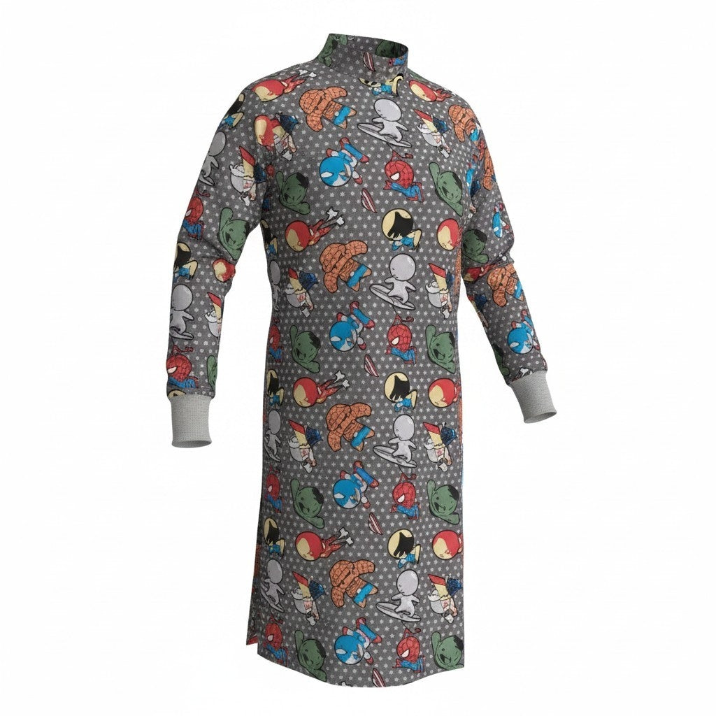 Bata Cirujano Antifluido Quirúrgica Colores Médica Animada ENF