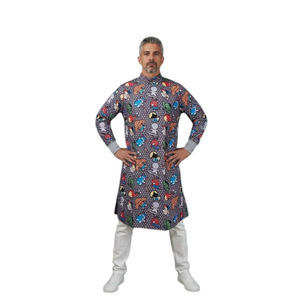 Bata Cirujano Antifluido Quirúrgica Colores Médica Animada ENF