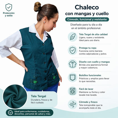 Chaleco Enfermera Dama Con Manga Virgo EST