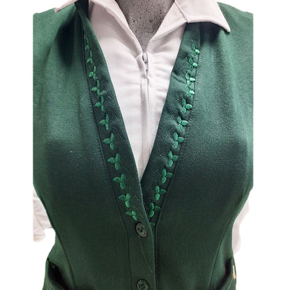 Chaleco Médico Enfermera Dama Clínico Uniforme Blanco Belgica AMB
