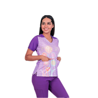 Filipina Medica Quirurgica Dama Figuras Strech Deimi Flores Lila ENF
