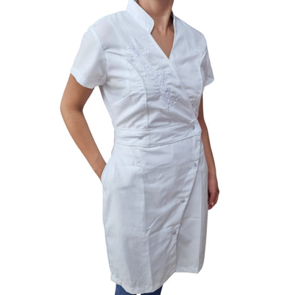 Jumper De Enfermera O Vestido De enfermer­a Bordado Virlet Flores EST
