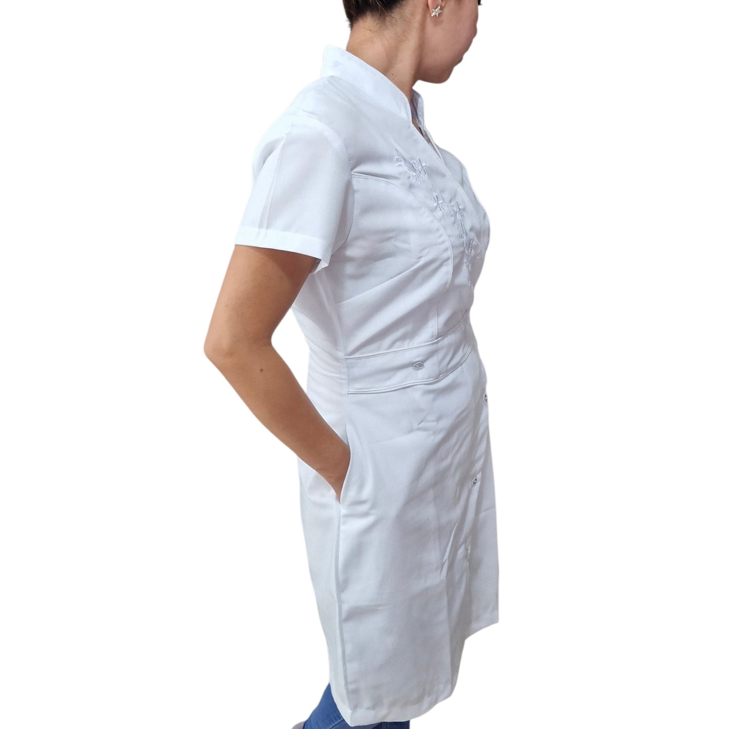 Jumper De Enfermera O Vestido De enfermer­a Bordado Virlet Flores EST