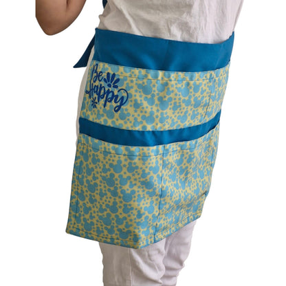 Medio Mandil Educadora Maestra Kinder Animado Premium Colores