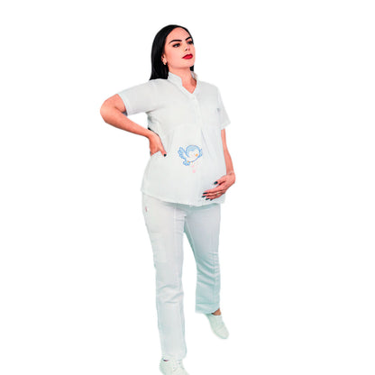 Filipina De enfermer­a Para Dama Maternidad Bordado Pajarito Melina ENF