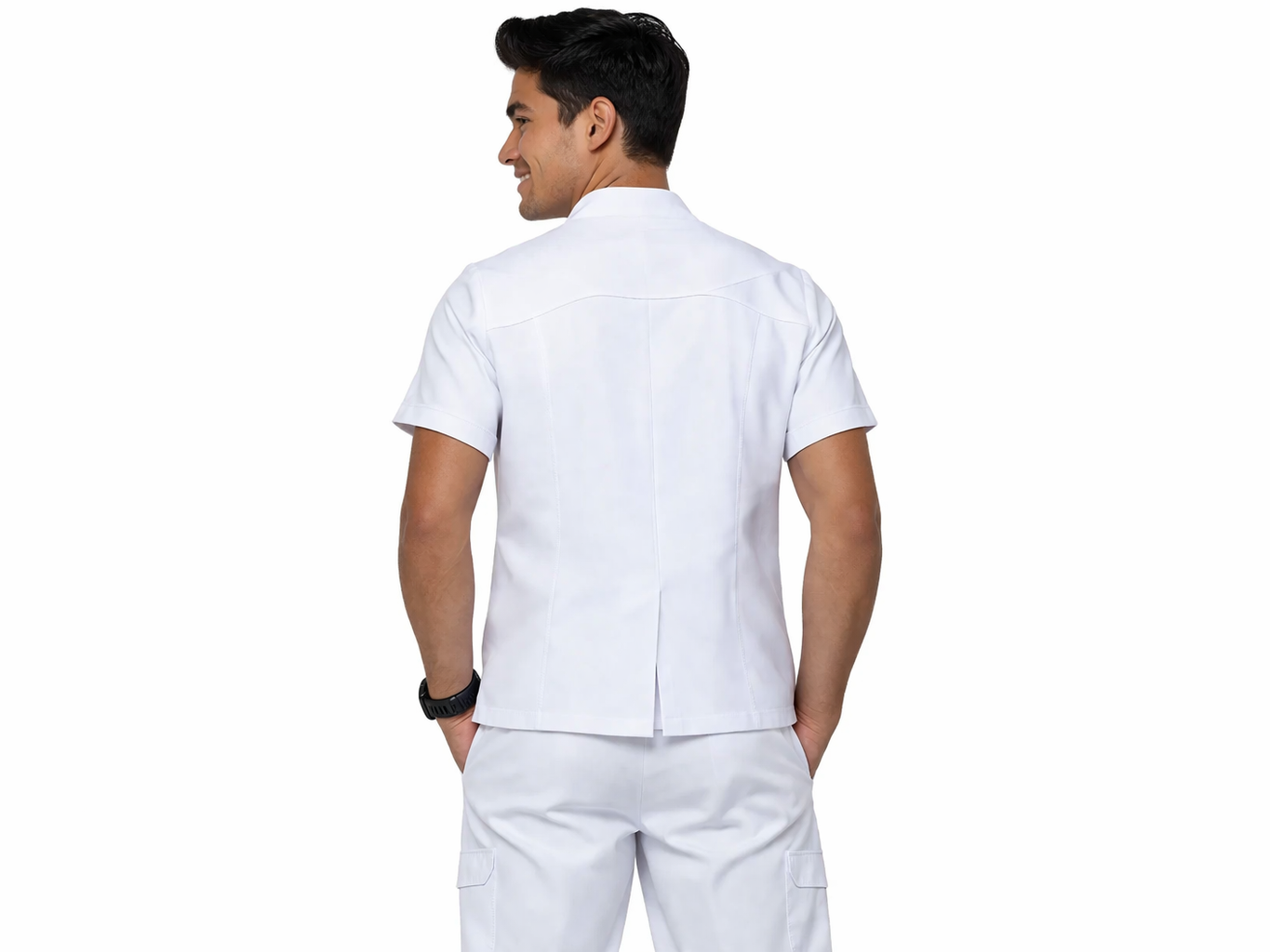 Filipina De enfermer­a Para Hombre Manga Corta Cuello Mao Ronaldo EST