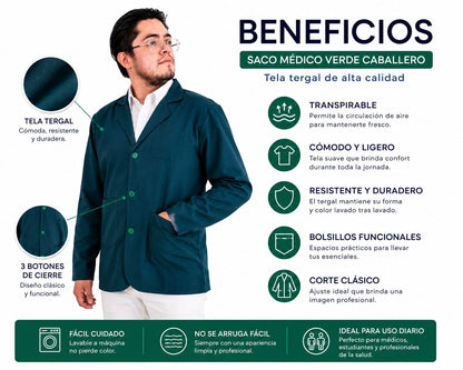 Saco Medico Clínico  Hombre Colores Amber