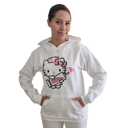 Sudadera Animada Medica Gorro Enfermeria Kitty Unisex ENF