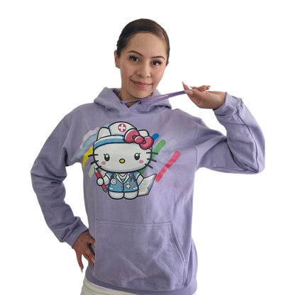 Sudadera Animada Medica Gorro Enfermeria Kitty Unisex ENF