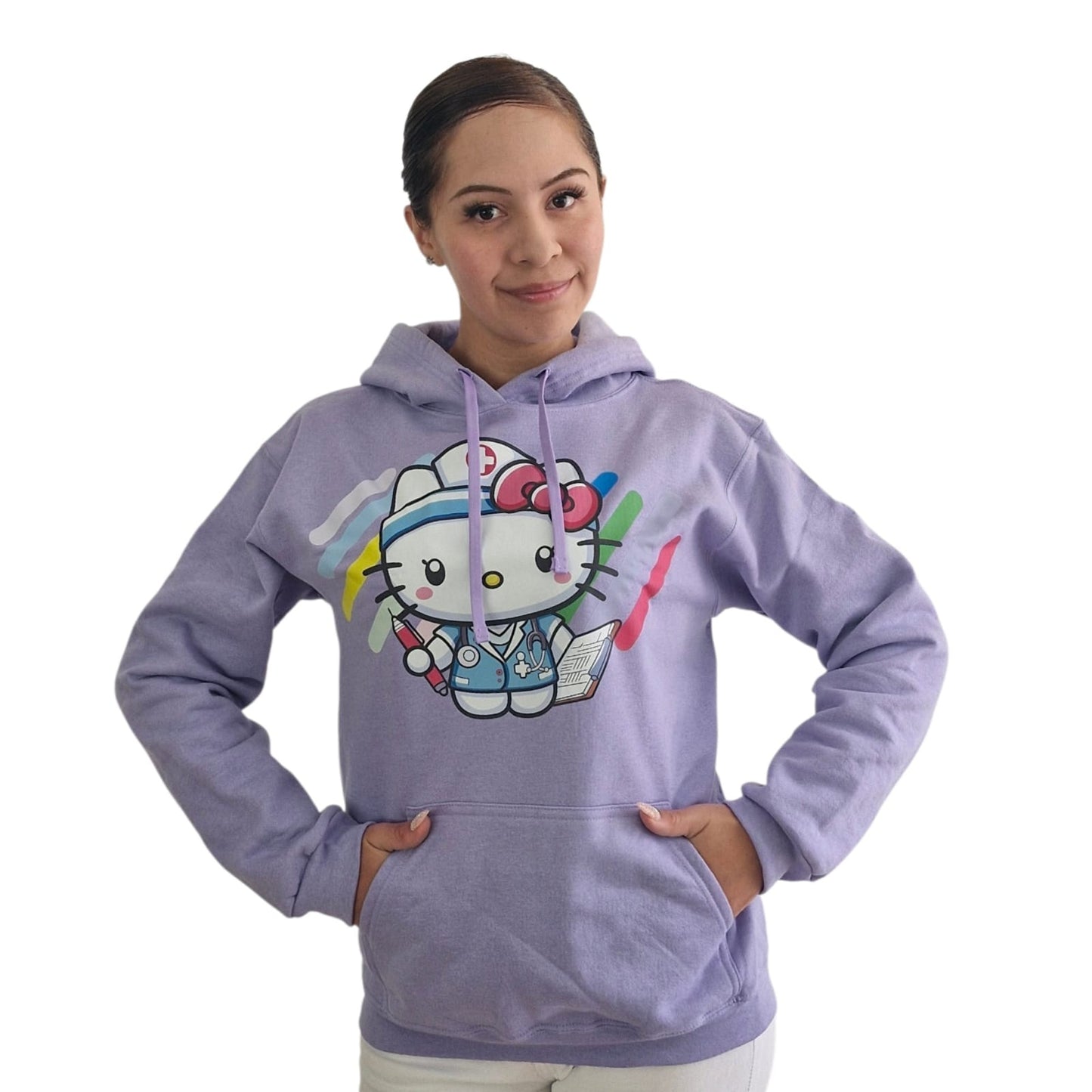 Sudadera Animada Medica Gorro Enfermeria Kitty Unisex ENF
