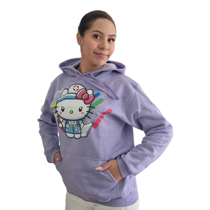 Sudadera Animada Medica Gorro Enfermeria Kitty Unisex ENF