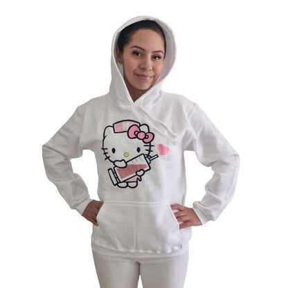 Sudadera Animada Medica Gorro Enfermeria Kitty Unisex ENF