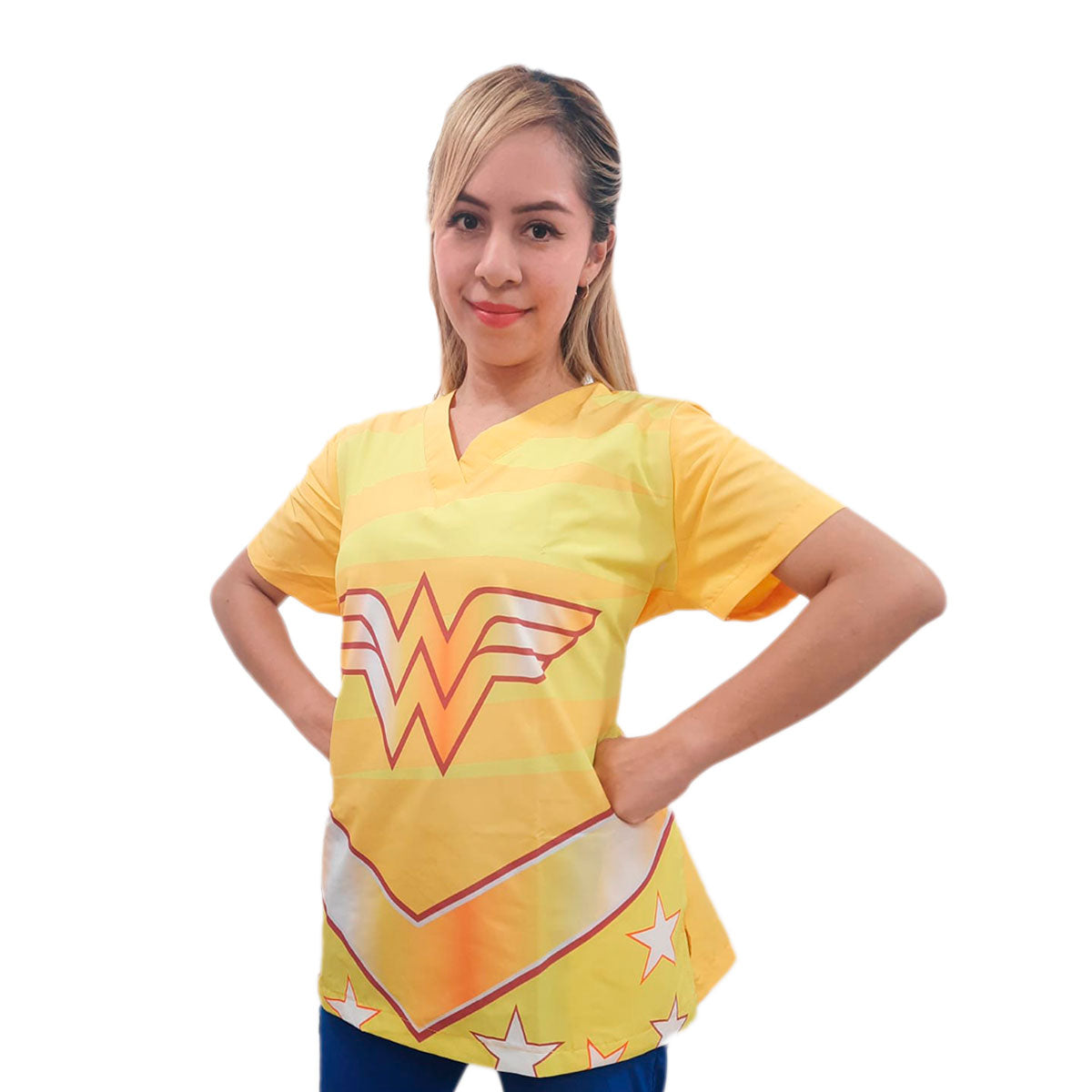 Filipina Medica Quirúrgica Dama Figuras Antifluido Wonder Woman Mujer Maravilla Gold