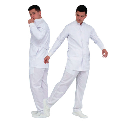 Bata Medica Caballero Sport Resorte en puños. EST