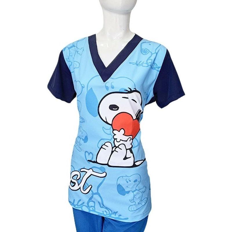 Filipina Medica Quirúrgica Dama Figuras Antifluido Snoopy Azul