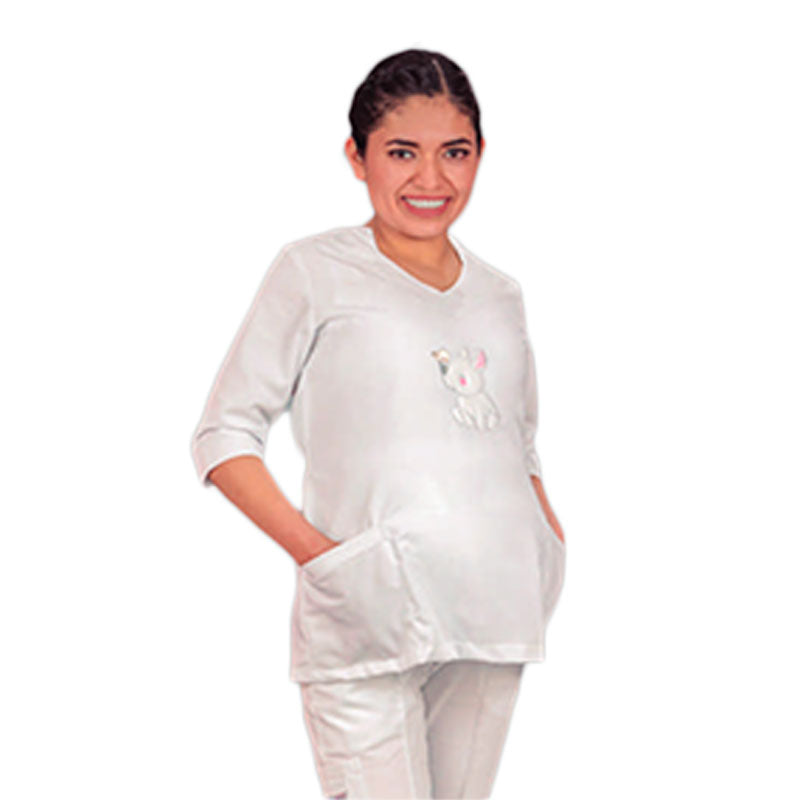 Filipina De Enfermeria Maternidad Para Dama Manga 3 4 Reina Medicci Uniformes Medicos