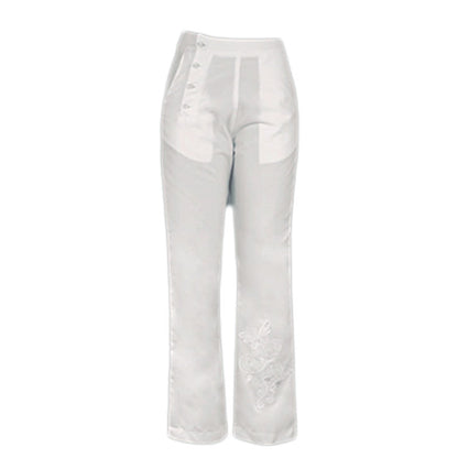 Pantalon Quirurgico Medico Dama Marlene Mariposa Bordado ENF