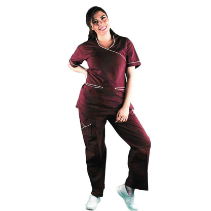 Conjunto Medico Scrub Quirurgico Dama Camila Cuello Redondo EST