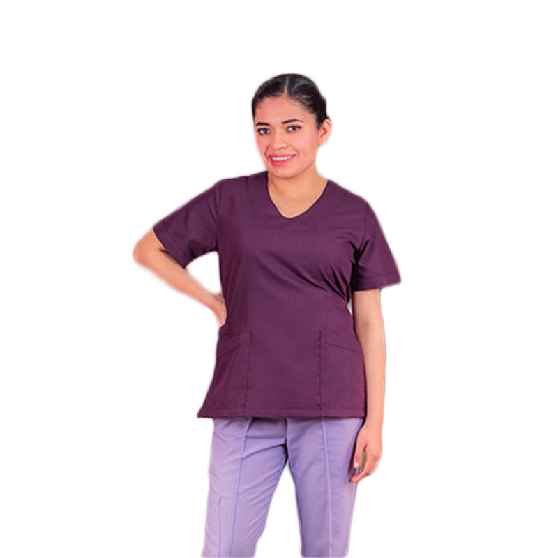 Filipina Médica Dama Scrub Top Manga Corta Nelly Colores